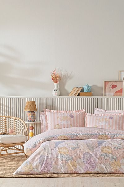 Puffy Lia Double Duvet Cover Set - Salmon