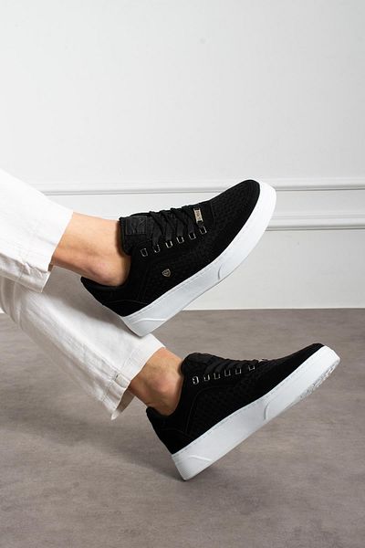 L.A Polo Breathable Black White Men's Sneaker Shoes