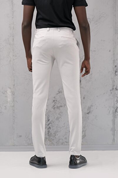 NOTRA Slimfit Dobby Full Lycra Flexible Summer Jogger Trousers with Elastic Waist