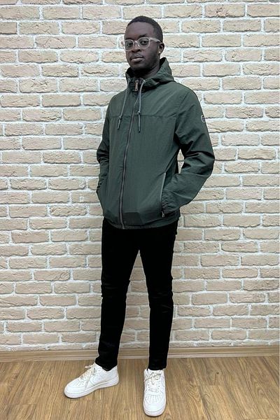 PIQUE Men's Green/Mint Raincoat Glenn with Hooded Sleeves and Elasticized Hem