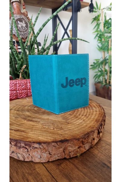 EFE DERİ Jeep Leather Stitched Car License Case Container License Holder License Protector