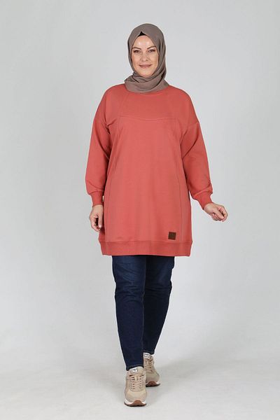Moda Rosa 24K2031 - YAVRUAĞZI - Plus Size Embroidered Camisole Tunic
