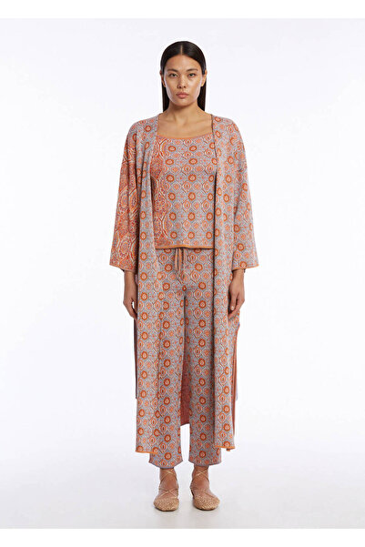 Knitss Ethnic Jacquard Pattern Knitwear Kaftan