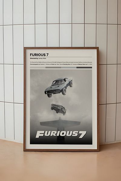 House Gorgeous Poster fără încadrare cu design de film Furious 7