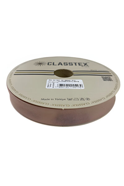 CLASSTEX Памучна лента с наклонен край 2 см, 25 метра