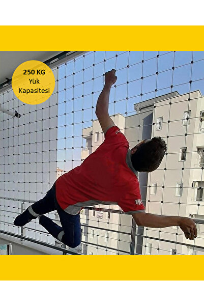 WINBLOCK Büyük Boy (60X140 CM) - Çocuklar Için Pencere Çelik Güvenlik Ağı - Yeni Nesil Korkuluk -kahve Profil