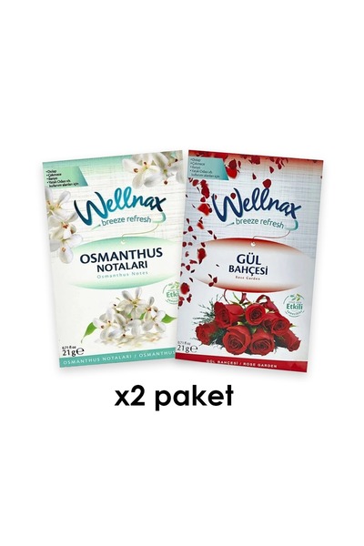 Wellnax Askılı Çekmece ve Dolap Koku Kesesi - Osmanthus Notaları ve Gül Bahçesi