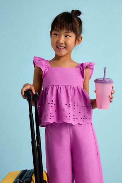 MAYORAL Pink Scallop Pants Set