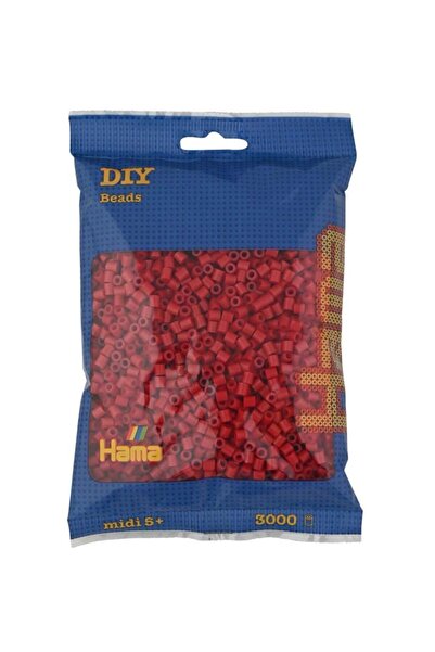 Hama Beads Pungă de 3.000 Hama Midi - Roșu închis