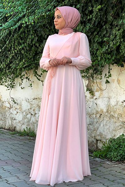 Moda Rosa 80070 - Salmon - Reyyan Evening Dress