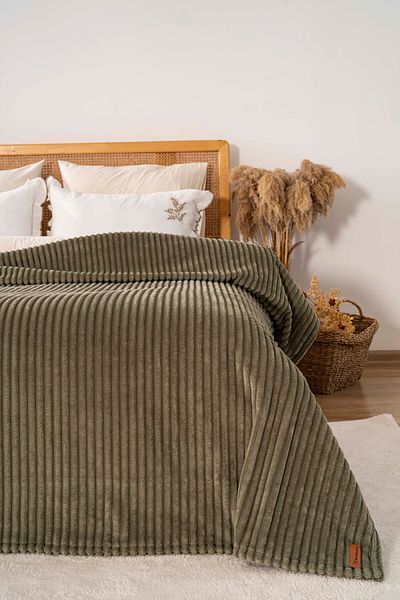 Rivaİstanbul Khaki Gloria Wellsoft Single Blanket