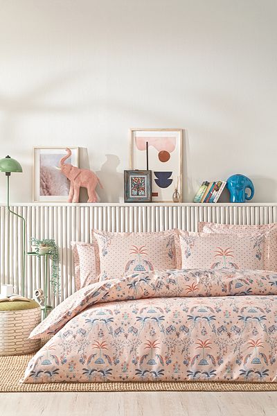 Puffy Tilda Single Duvet Cover Set (Salmon)