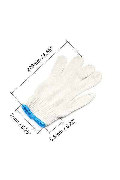 WINNER Work Glove Set 10Pcs Cotton Poly Gloves Cloth Gloves Cotton 40% Polyester 60%
