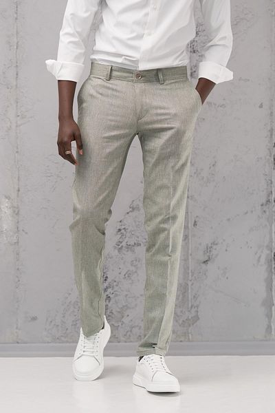 NOTRA Slimfit Cotton Side Pocket Summer Gabardine Trousers