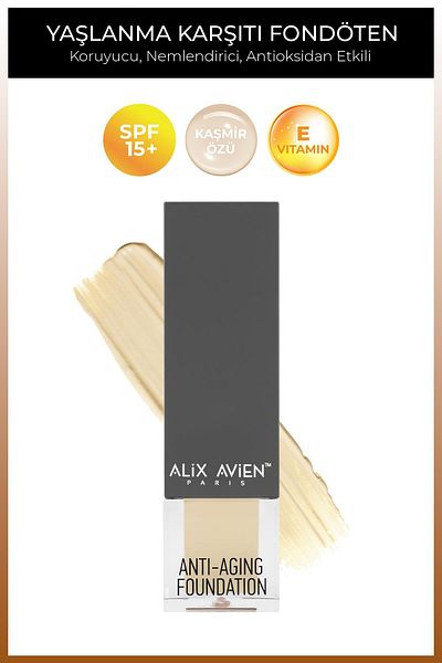 Alix Avien Anti Aging Foundation with Vitamins - Spf15 Moisturizing Foundation, Pale Sand