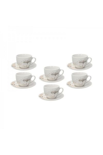 Tognana Set of 6 coffee or tea cups, Poesia, 220 ml