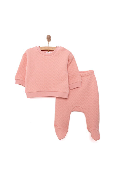 ebebek Hello Baby HelloBaby Yenidoğan Kapitone Sweatshirt-Patikli Alt 2li Tak...