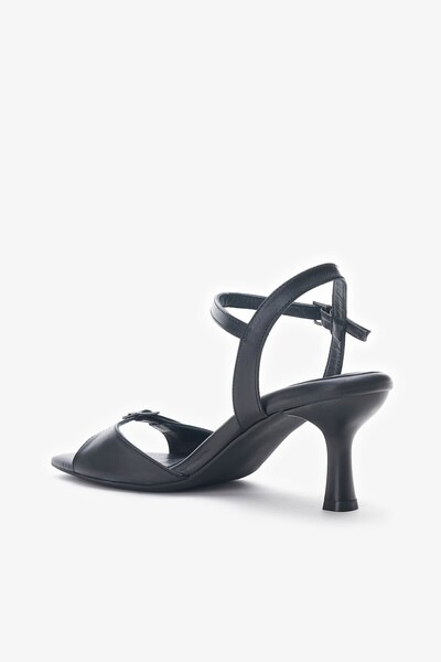 Louis Cardy Osso Black Genuine Leather Women's Heeled Shoes