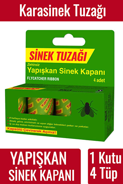 naft Yapışkan Karasinek Tuzağı Sinek Bandı 1 Kutu 4 Tüp