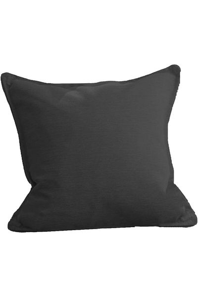 erorex Linen Square Decorative Microfiber Filler Cushion Dark Grey