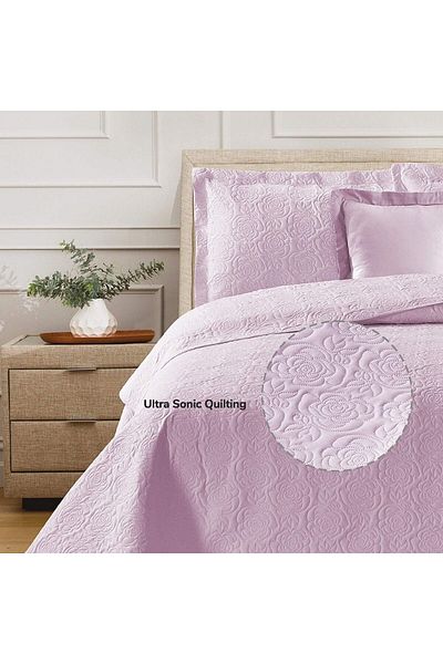 erorex Designer Collection 3 Pieces Quilted Bedspread Bed Cover Set Twin Size For Single Bed Compressed