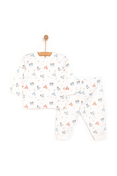 Genel Markalar Erkek Bebek Pijama Takım İnterlok Pambuliq Bisiklet Yaka Uzun ...