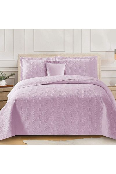 erorex Designer Collection 3 Pieces Quilted Bedspread Bed Cover Set Twin Size For Single Bed Compressed