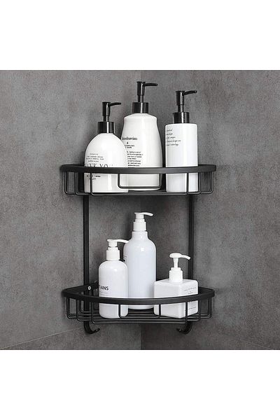 erorex No Drill Bathroom Corner Shelf Wall Mounted Shower Organizer Triangle Silver