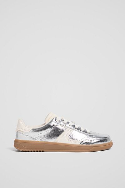 Stradivarius Silver Casual Retro Sneakers