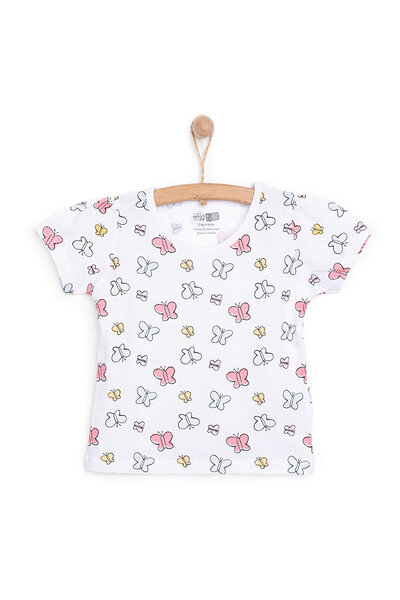 ebebek Hello Baby HelloBaby Basic Kız Kelebek Desenli T-Shirt Kız Bebek