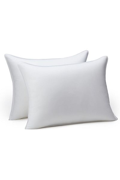 erorex Down Alternative Pillows Soft Density For Stomach And Back Sleepers Standard Pack Of 2 White
