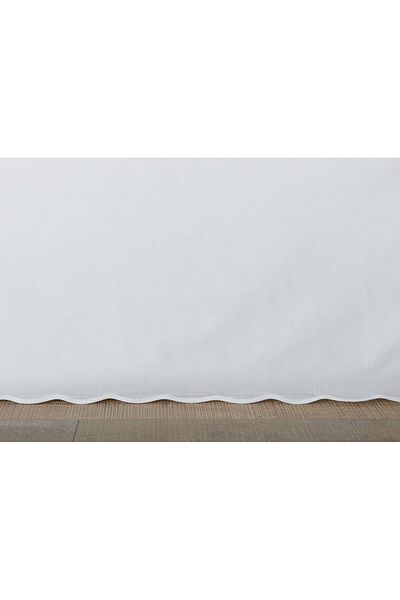erorex Queen Bedskirt Cotton Tailored Bedskirt Simple Stylish Home Decor Solid White Queen