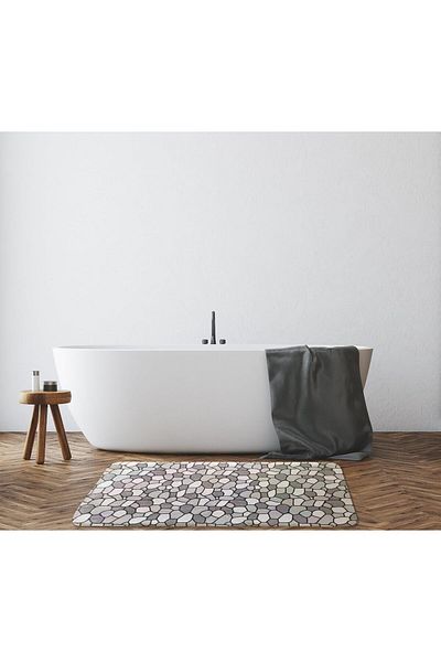 erorex Bathroom Rug 80 Cm Width X 50 Cm Height Grey