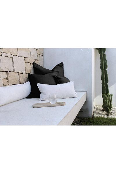 erorex Linen Square Decorative Cushion Microfiber Filler 45 * 45 Black Am.102060400274 Pen
