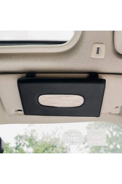 erorex Car Tissue Holder Sun Visor Napkin Dispenser Truck Vehicle Paper Towel Box Pu Leather Tissue Case