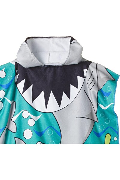 erorex Kids Cartoon Shark Beach Swim Pool Towel Toddler Baby Children Bath Shower Towel Bathrobe Hooded