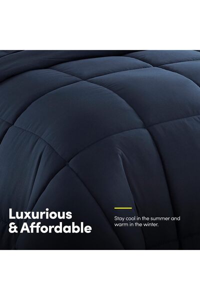 erorex 5 Piece Comforter Set Bag Solid Color All Season Soft Down Alternative Blanket And Luxurious