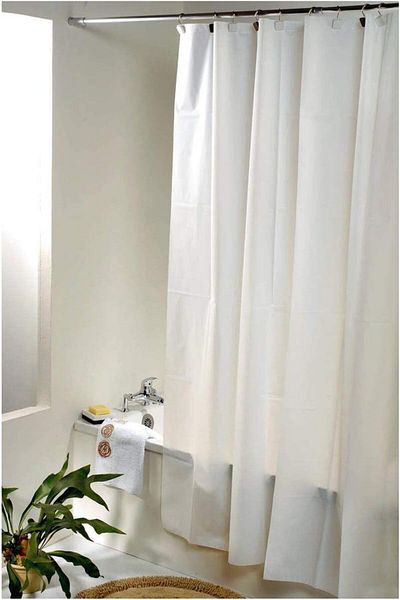 erorex 1101100 Mildew Resistant Extra Length Antimicrobial Peva Bathroom Shower Curtain Liner White