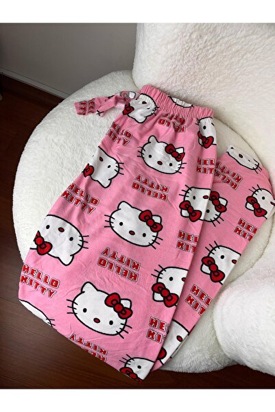 Bahar Altundemir HELLO KİTTY DESENLİ PİJAMA ALTI  KADIN PİJAMA ALTI SÜET PREM...