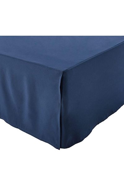 erorex Pleated Bed Skirt Full Navy Blue