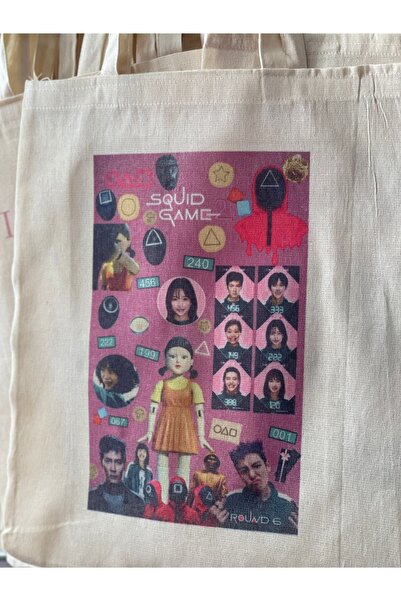 redame حقيبة يد كلاسيكية من Squid Game Y2K - مع تفاصيل من القماش