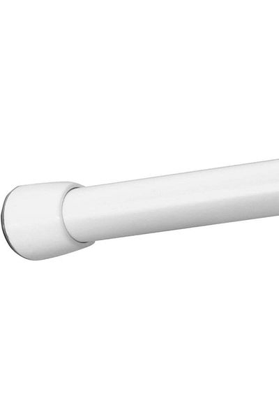 erorex Cameo Steel Adjustable Length Shower Curtain Tension Rod 43 75 Inch White