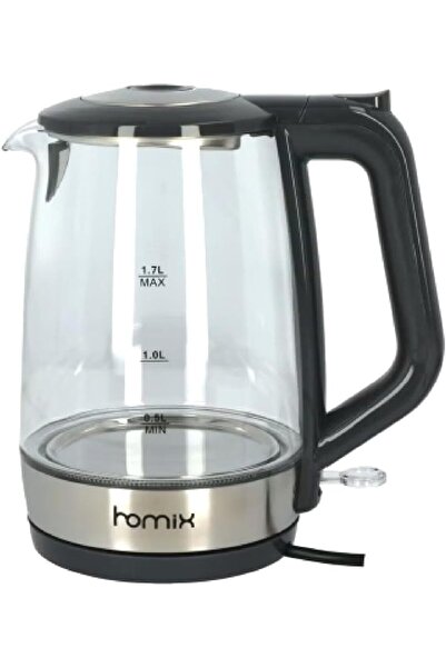 erorex 1850 2200W Electric Glass Kettle Black And Clear 1.7 Liter D1215K