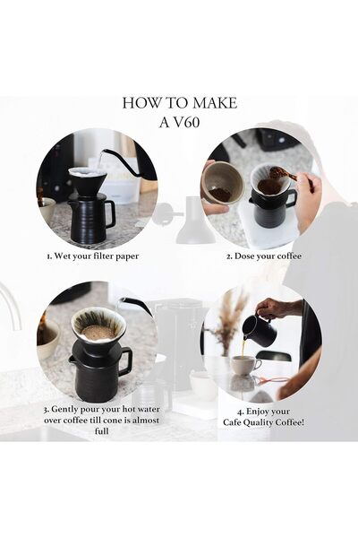 erorex V60 Immersion Dripper Dual-Use Pour Over Coffee Maker Leak-Proof Valve, One-Click Release, Includes