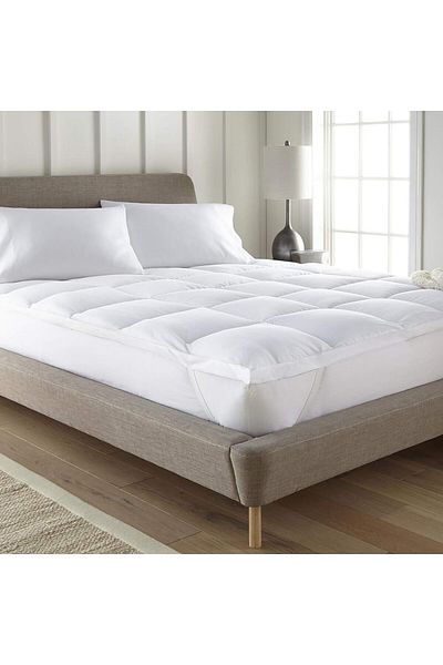 erorex Double Line Microfiber Mattress Topper With Full Rubber Edges 200X120Cm