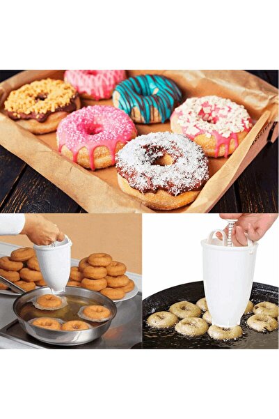 erorex Donut Maker, Donut Making Mold Stamper Creative Diy Baking Tools Donut Making Chocolate, Vanilla,