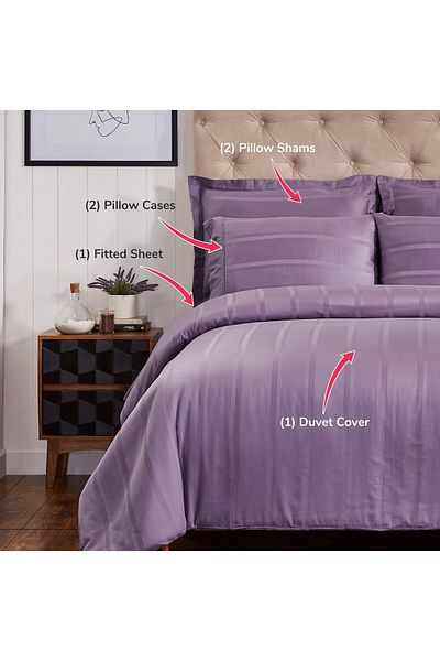 erorex Signature Collection 100 Percent Natural Cotton 6 Piece Duvet Cover Set With Zipper Closure And