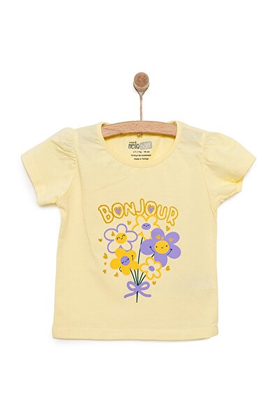 ebebek Hello Baby HelloBaby Basic Kız Çiçek Baskılı T-Shirt Kız Bebek