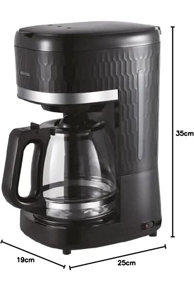 erorex Coffee Maker, Anti-Drip System, Rapid Heating, Black/Steel, Gscm15Bm