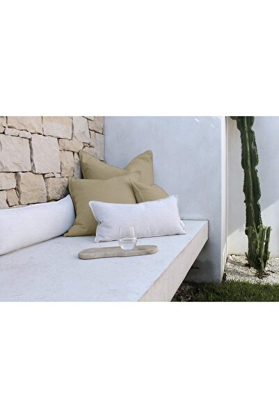 erorex Linen Square Decorative Cushion Microfiber Filler 30X30 Light Brown